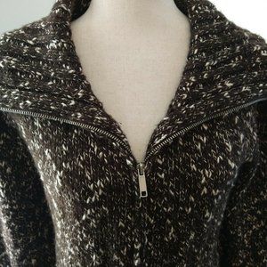 Chico Brown Sweater 3 Quarter Zipper Pullover Women's Size 0 (4/6-S) Small
